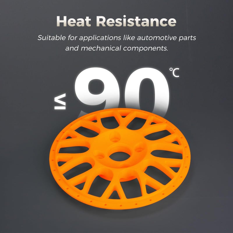 FLASHFORGE ABS Pro Filament 1.75mm Orange, 3D Printer Filament 1kg (2.2lbs) Spool-Dimensional Accuracy +/- 0.02mm, Hot Deformation Below 90â„ƒ, Great for Printing Heat-Resistant Functional Parts - Image 3